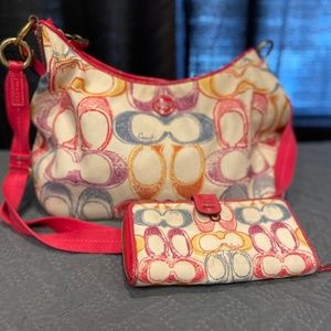 Coach purse with matching wallet